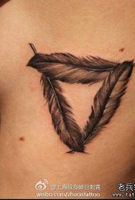 beauty side chest only beautiful feather tattoo pattern