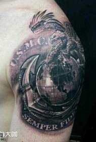 arm globe tattoo patroon