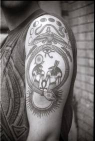 ruka egipatskog boga i moći snage tetovaža uzorak