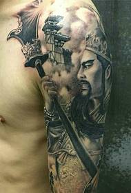 handsome and powerful arm classic Guan Gong tattoo pattern