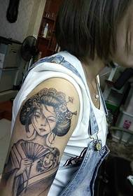 woman arm a flower tattoo Pattern