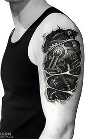 Arm Cool Machine Tattoo Pattern