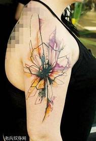 modèle de tatouage de bras fleur abstraite