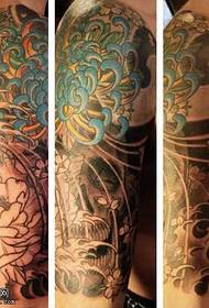 arm chrysanthemum tattoo pattern