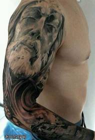 arm beard tattoo pattern