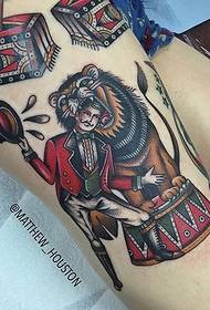 Kleur Circus Taming Tattoo Patroon fan Jack Newton