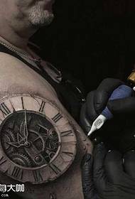 arm mechanical alarm clock tattoo pattern