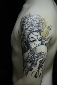 arm a delicate traditional flower tattoo tattoo 15615 - men's arm a small tree tattoo pattern