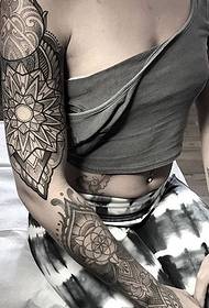 Beautiful black decorative tattoo pattern from Laura Jade