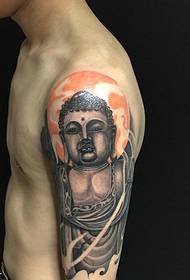 klassisk full arm som Buddha tatoveringsmønster