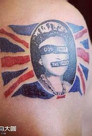 arm britisk karakter tatoveringsmønster