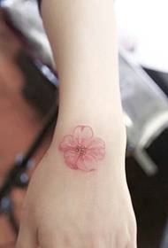 pequeno patrón de tatuaxe de cereixa pequeno brazo fresco e elegante