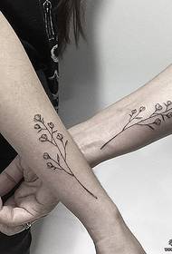 girls small arm small fresh flower tattoo tattoo pattern