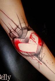 ръка модел във формата на сърце татуировка на сърцето по съвременна концепция