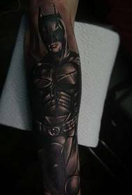 handsome black realistic style Batman tattoo picture on the arm