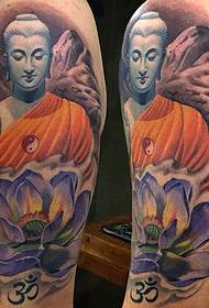 Model de tatuaj Buddha de lotus cu brațe mari