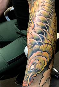 Tasche Arm Farbe Tintenfisch Tattoo Tattoo lebendig