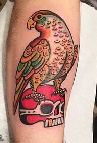 Ankle Parrot Tattoo Pattern
