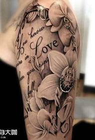 Arm Realistic Flower Tattoo Pattern