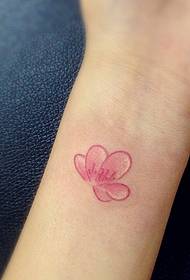 arm small fresh cherry blossom tattoo is very beautiful
