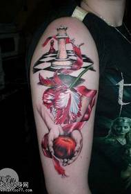arm apple tattoo pattern