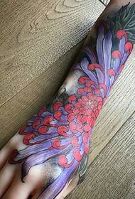 fashion beautiful arm flower tattoo pattern