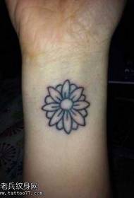 arm black flower totem tattoo pattern