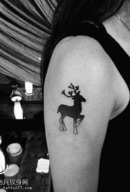arm sika deer tattoo pattern