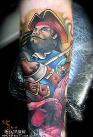 Patrón de tatuaxe pirata