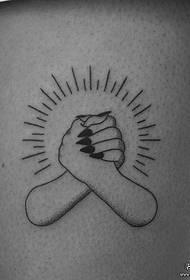 Small arm prayer hand tattoo pattern