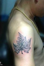 arm maple leaf tattoo pattern