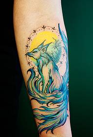 flè bra yon koulè poukont modèl tatoo Fox