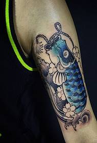 手臂小日本鯉魚旗蓋紋身圖案