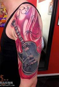 Arm Guitar Tattoo Pattern