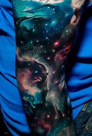 group Gorgeous arm 3d starry sky tattoo pattern