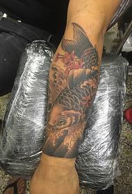 arm inktvis tattoo patroon vol vitaliteit 15336 - klein fris Engels tattoo-patroon in de arm