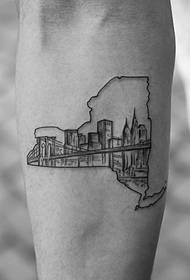 Geometry Landscape Tattoo Pattern