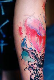 arm watercolor tattoo pattern is amazing 14941-glamorous big arm traditional Guan Gong tattoo pattern