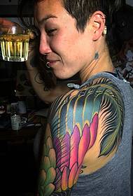 color fascinating big Arm Totem Tattoo Pattern