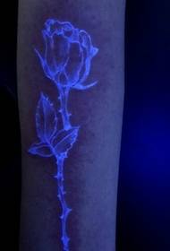 small arm fluorescent rose tattoo pattern Daquan