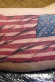 American flag painted arm tattoo pattern