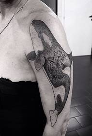 Uzorak velike tetovaže kitova
