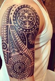 txiv neej tes loj npab caj npab domineering pab pawg neeg totem tattoo txawv 15526-sab tes nkoj lub cev qauv tattoo