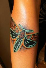 Colorful Insect Tattoo Pattern on Arm