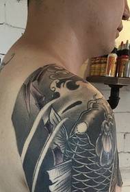 squid tattoo pattern with big arm and chest attached