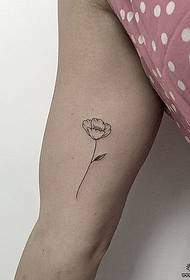 cailín mór lámh beag úr Flower tattoo patrún tattoo