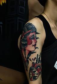 kar japán stílusú színes totem tetoválás tetoválás