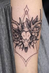 Small Arms Antelope Tattoo Pattern
