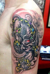 male arm good-looking color lucky beast brave troops tattoo