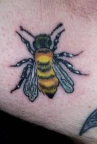 cute bee tattoo pattern on the arm
